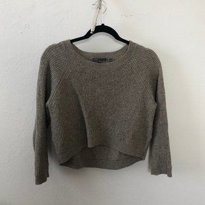 Vince Oatmeal Wool Cropped Sweater XS